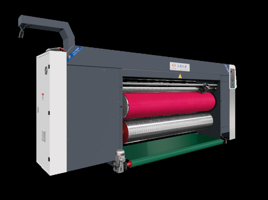 Colore bianco G6-0920 Cartone ondulato Pressure Free Feed Structure Lead Edge Vacuum Transfer 4 Color Printer + Slotter + Die Cutter + Vibrator + Stacker