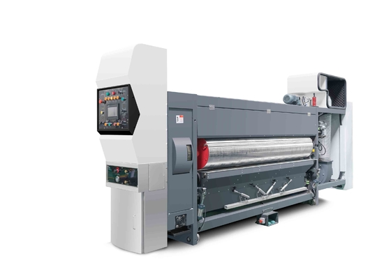 G6-0924 Feeder a bordo a piombo 4 stampanti a colori + slotter + cutter a stampo + folder gluer inline