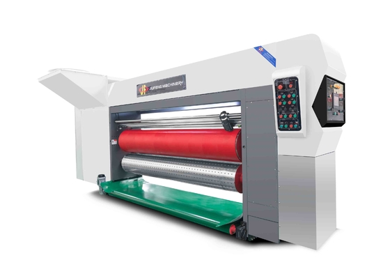 Tutto controllato da computer G6-1224 Cartone ondulato Pressione di alimentazione libera Struttura di piombo bordo trasferimento di vuoto 4 Stampa a colori + slotter + Die Cutter + Vibratore + Stacker